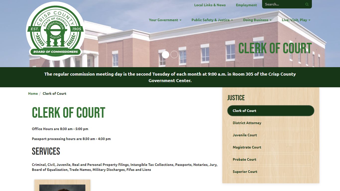 Clerk of Court | Crisp County